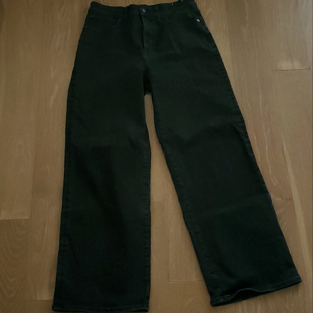 Madewell The Perfect Vintage Wide Leg Black Rinse Denim Jeans US Women's 29